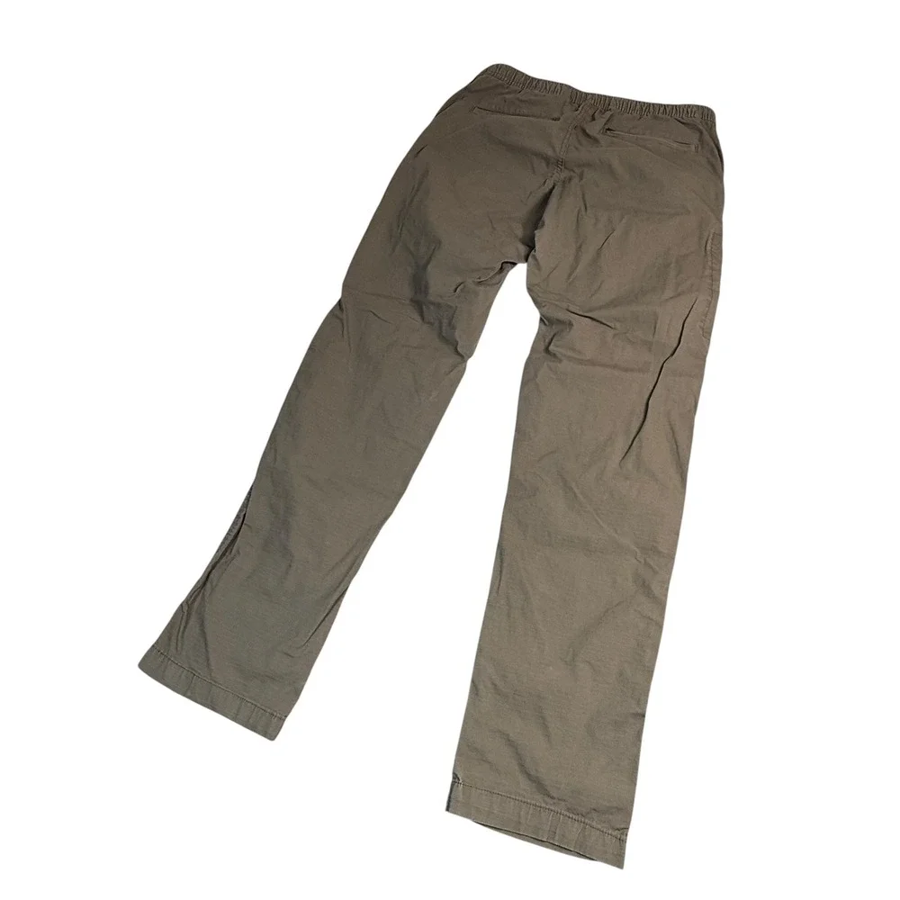 BYLT Premium Basics Mens Everyday Pant Taupe Brown Stretch Drawstring Waist M